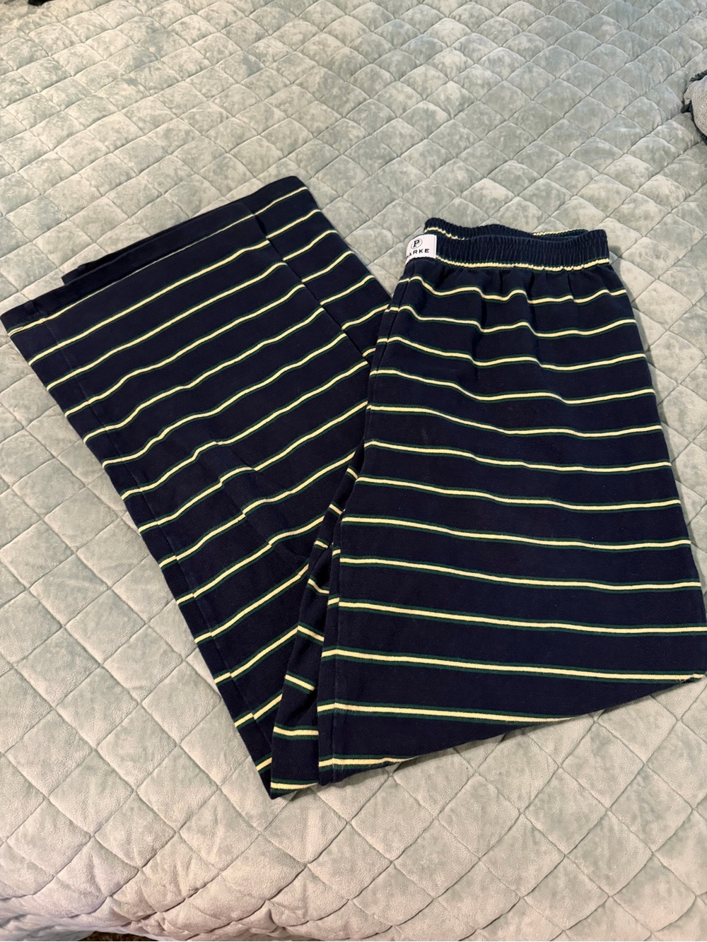 PARKE Striped cotton boxer pants - size L